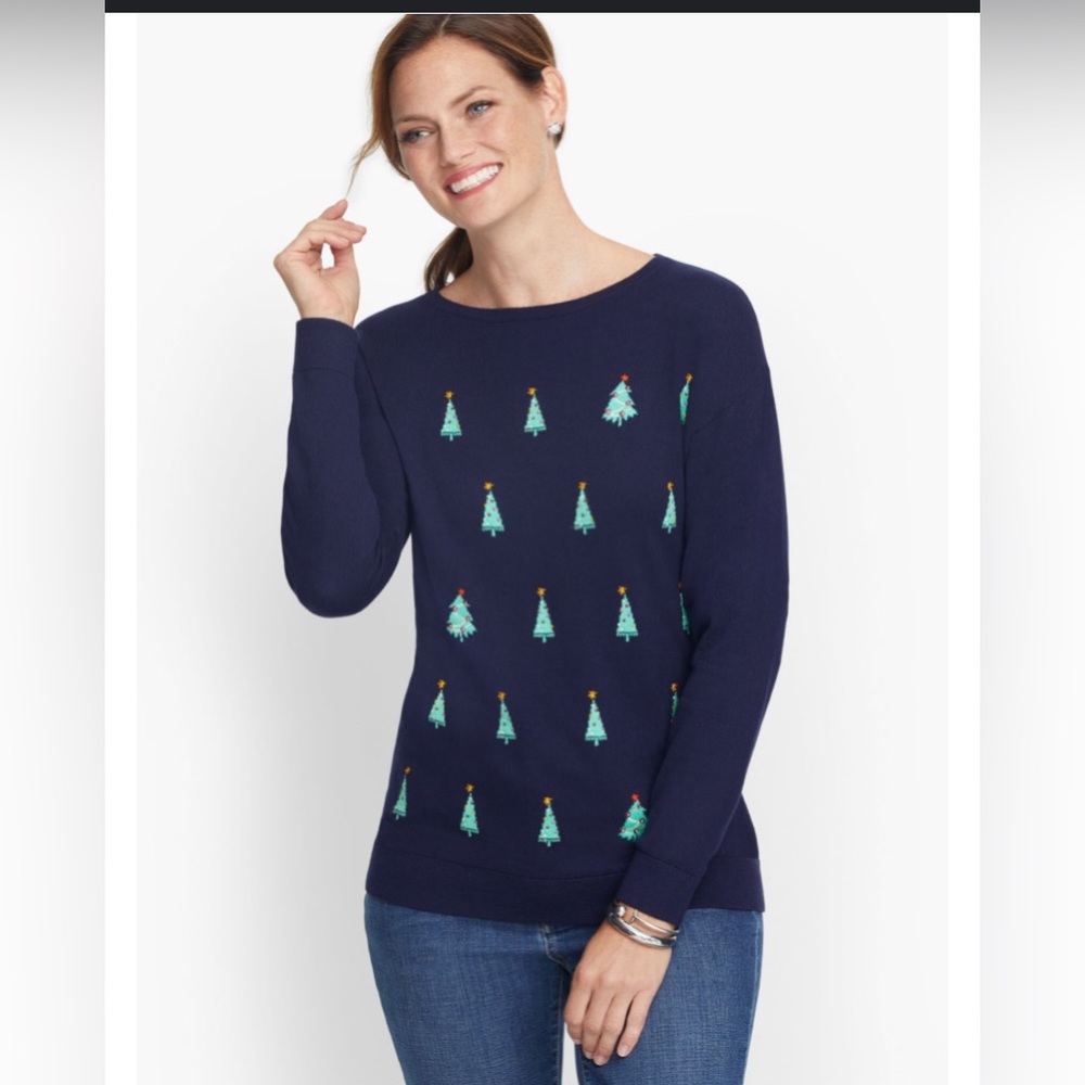 NWOT TALBOTS SUPER SOFT HOLIDAY TREE SWEATER